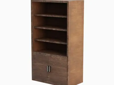 Old Shelf 01 Low-poly 3D model