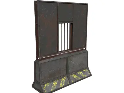 Concrete RoadBlock Barrier Barricade 3D model purchase