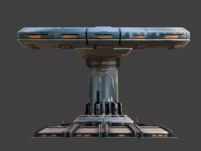 Sci-Fi Teleportation Platform 3D Model Low-poly 3D model