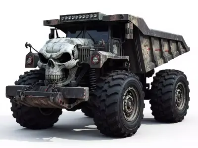 Industrial Heavy Mining Truck 3D Model Low-poly 3D model