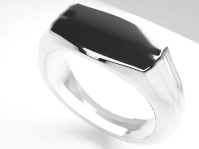 Signet ring for men 3D print model