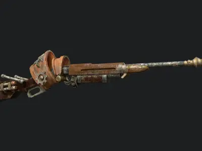 Steampunk Winchester Low-poly 3D model