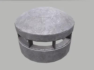 Military Bunker 4  Low-poly 3D model