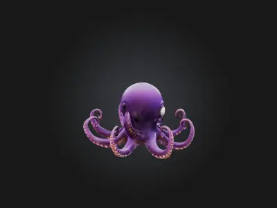 Cartoon Octopus 3D model