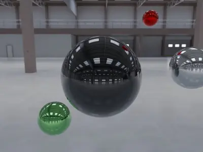 HDRI - Factory Hall Interior 7 Low-poly 3D model