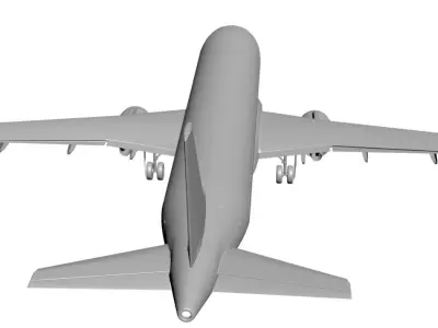 Big plane for transport people 3D model