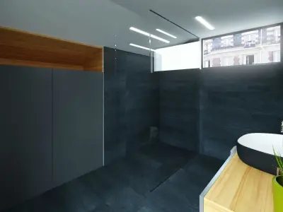 Bathroom design Low-poly 3D model purchase