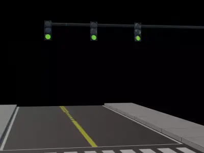 Traffic Lights Animation - Free Free low-poly 3D model