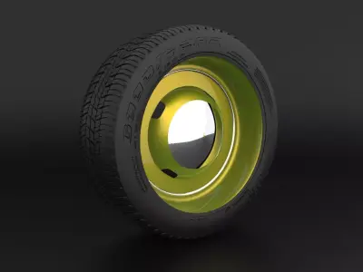 Old car rims hotrod Free 3D model