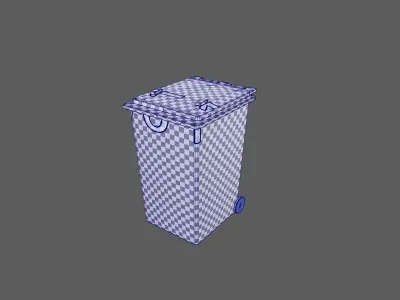 Low poly trash bin Free low-poly 3D model