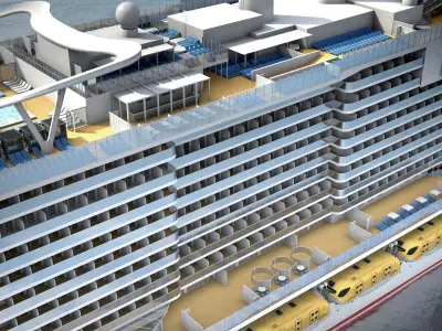 Costa Smeralda cruise ship 3D model