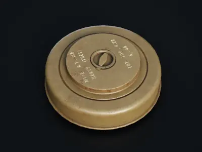 WW2 M6 Mine Low-poly 3D model