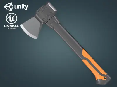 Clean Modern Axe Low-poly 3D model