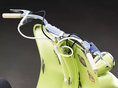1946 Vespa Faro Basso Rust 3D model