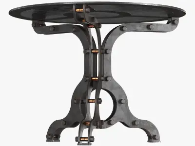 Rust end table 3D model