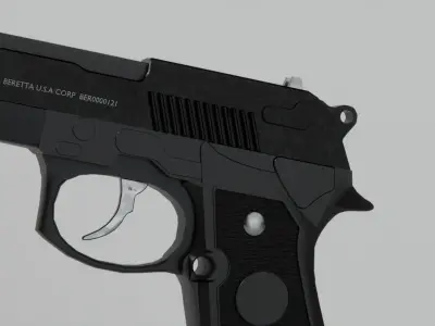 GUN Umarex Beretta M92 FS Black Pistol 3D model