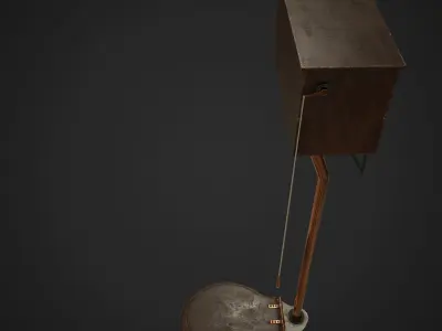 Antique Toilet - Game Ready Low-poly 3D model