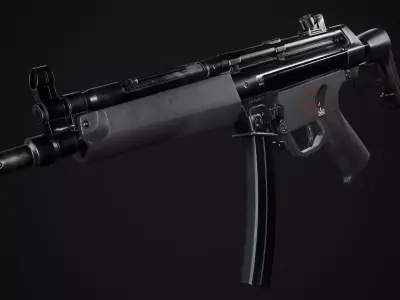 MP5 SMG Low-poly 3D model purchase