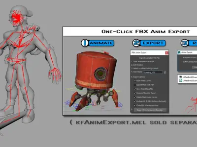 Slugger Anim Rig 3D model