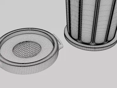 City Trash Can Free 3D model
