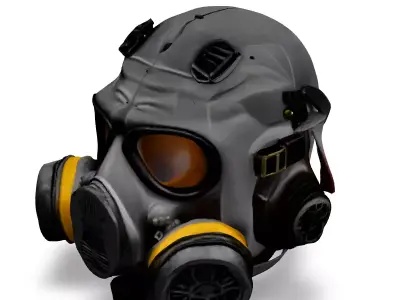 SciFi Gas Mask Helmet 3D Model Low-poly 3D model