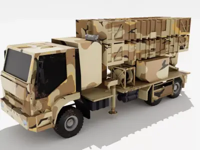 Khordad-15 Iranian Heat Map Low-poly 3D model