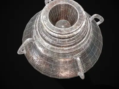 Antique Silverware Pitcher Low-poly 3D model