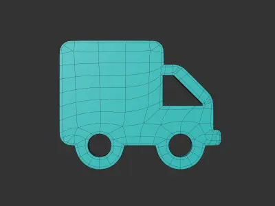 E-commerce 3D icon - Truck 3D model