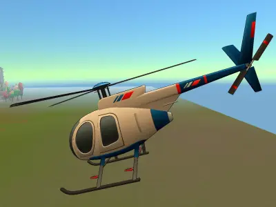 Toon Helicopter  Stylized Free low-poly 3D model