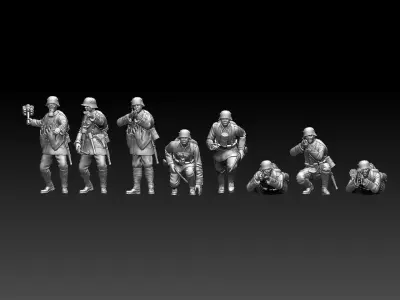 German soldier WW1 3D print model