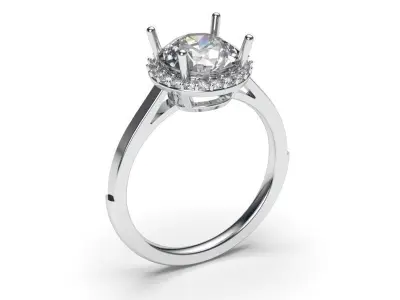 solitaire with ring sizes  9 part S99 3D print model