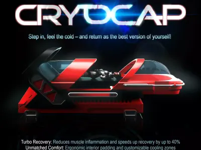 Cryo Chamber Low-poly 3D model