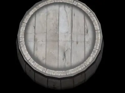 Wooden Barrel  Free low-poly 3D model purchase
