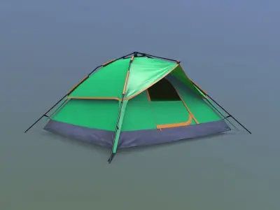 Camping Tent Low-poly 3D model purchase