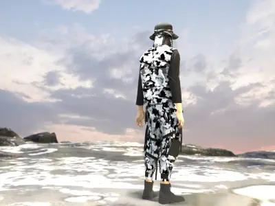 3d character Army Camoflouge  3D model