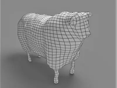 Geometric Sheep Low-poly 3D model