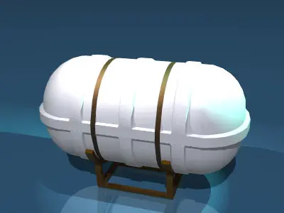Life raft container 3D model