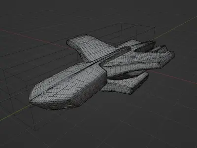 Futuristic Sci-Fi Spaceship 2 3D model