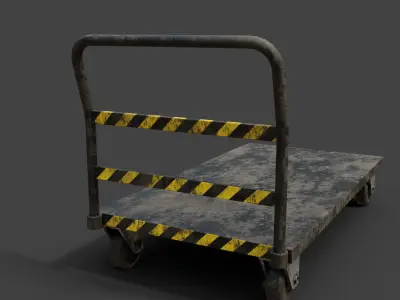 trolley dolly truck Low-poly 3D model