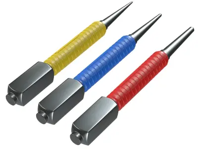Dynagrip Nail Punch Set 3 Piece 3D model