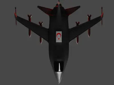 Fighter Aircraft Low-poly 3D model