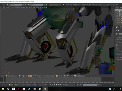 Robot Low-poly 3D model 30