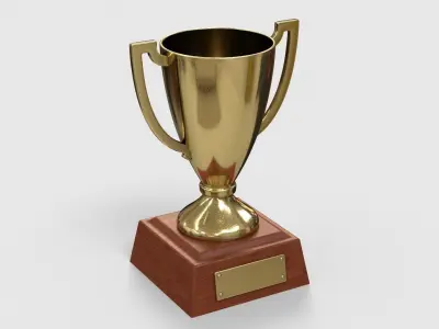Gold Trophy 2 Low-poly 3D model