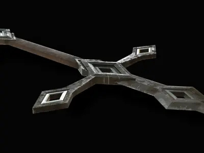 The Rhombus Sword Free low-poly 3D model