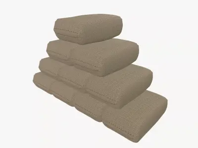 Linen Bags Low-poly 3D model