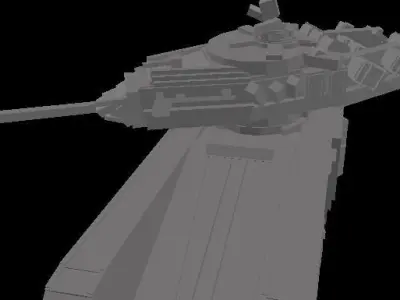 DWT-HeavyTrenchwarsTank tank Low-poly 3D model