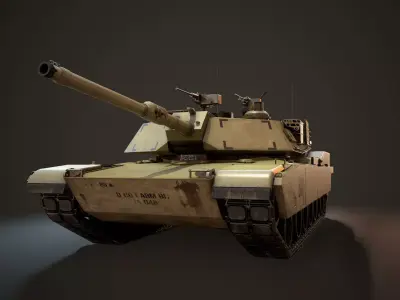 M1A2 Abrams Tank Low-poly 3D model get