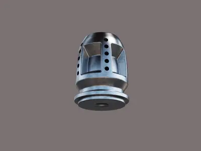 muzzle brake SBS front 3D model