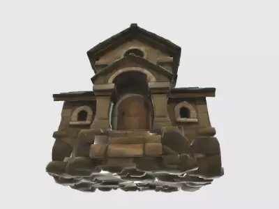 stone  house Low-poly 3D model