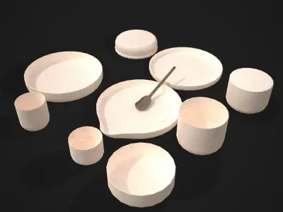 Clay Pottery  Low-poly 3D model